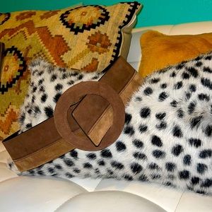 NWOT Suede Wide Statement Belt